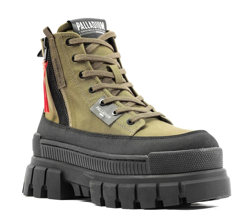 Palladium Revolt Boot Zip TX, Women's Trainers, Olive Night, 36 EU, Olive Night, 4 UK