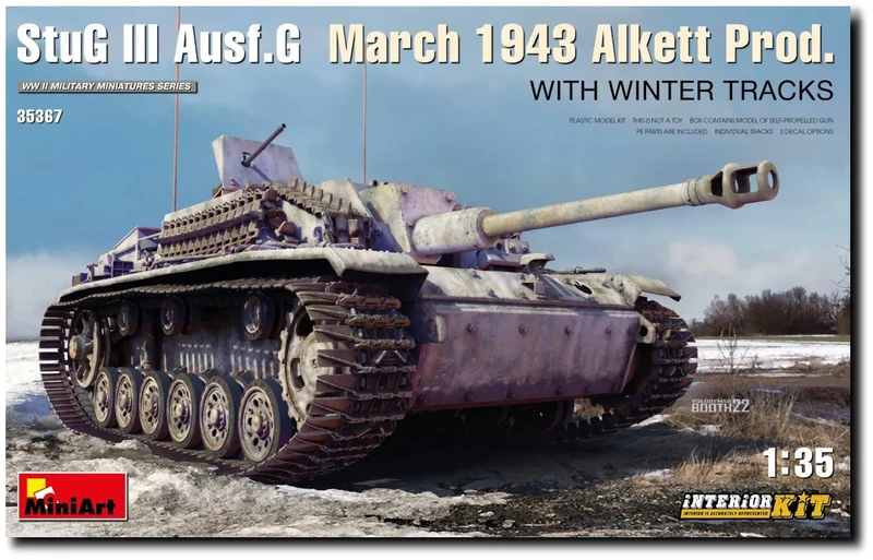 Miniart 1:35 - StuG III Ausf G Alkett Prod (Win Tracks) Int - Image 1
