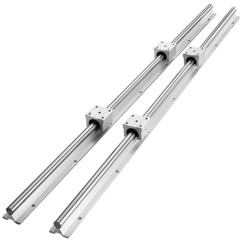 VEVOR SBR20-800mm Linear Rail Set - 2 Rails and 4 Bearing Blocks