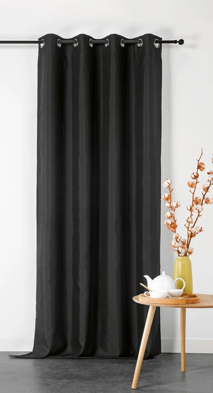 Linder M1-135 x 240 cm Double Curtain Non-Fire Mat Black