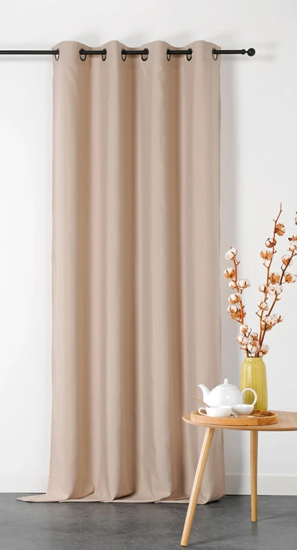 M1-135 x 240 cm Double Curtain Non-Fire Mat Linen