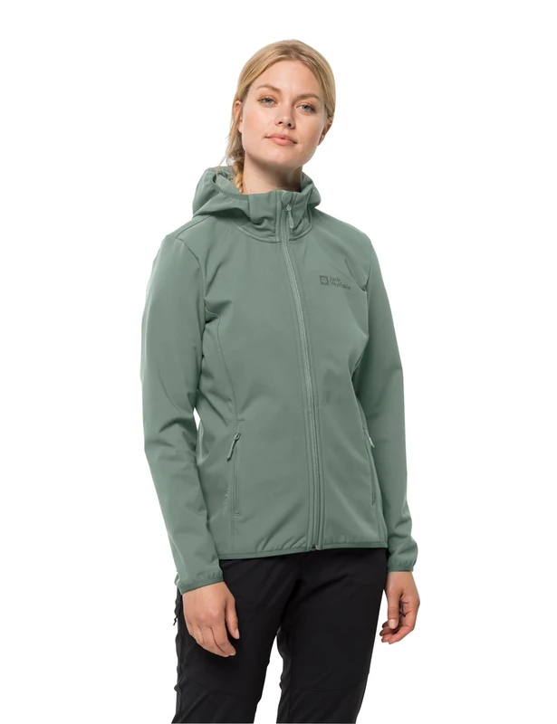 Jack Wolfskin Women's Bornberg Hoody W Softshell Jacket, Picnic Green, XL