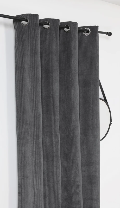 Linder Alberta Thermal Insulated Blackout Curtain 140 x 260 cm Charcoal Grey