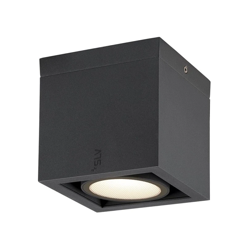 SLV ESKINA FRAME Ceiling Mounted Light/Lighting for Walls, Paths, LED Spotlight, Outdoor Surface-Mounted Light, Garden Lamp, Ceiling Spotlight, IP65 3000/4000K 15W 1100/1200lm Anthracite 95 Degrees - Image 1