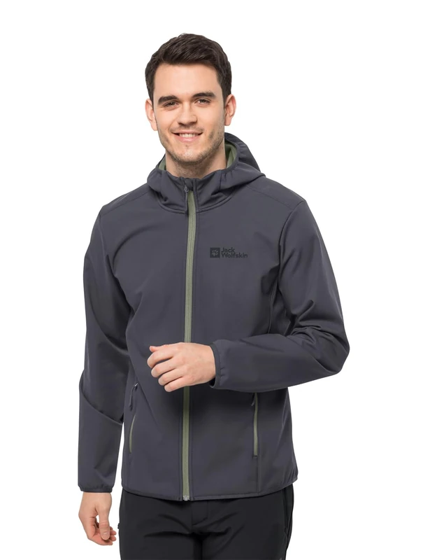 Jack Wolfskin Mens Bornberg Hoody M Softshell, Ebony, 3XL EU