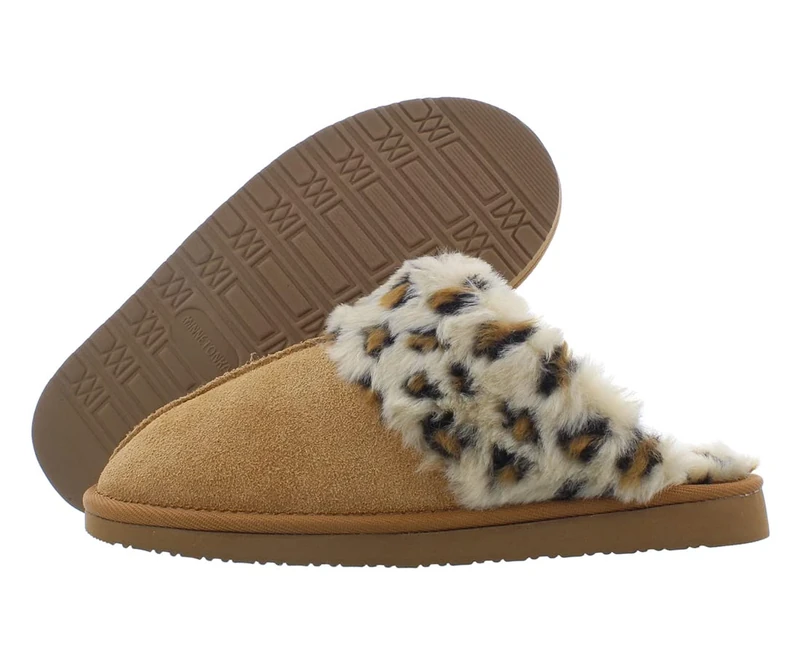 Minnetonka Women's Chesney Scuff, Cinnamon-brown, 8 UK