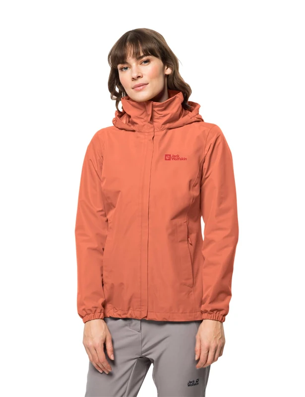 Jack Wolfskin Women's Stormy Point 2L JKT W Weatherproof Jacket, Guave, XS