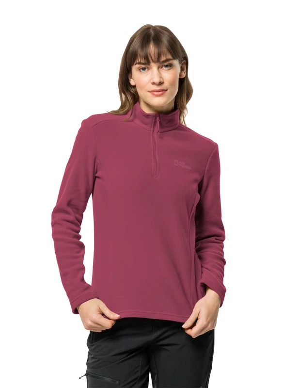 Jack Wolfskin Women's Taunus HZ W Jumper, Sangria Red, M, Sangria Red, M