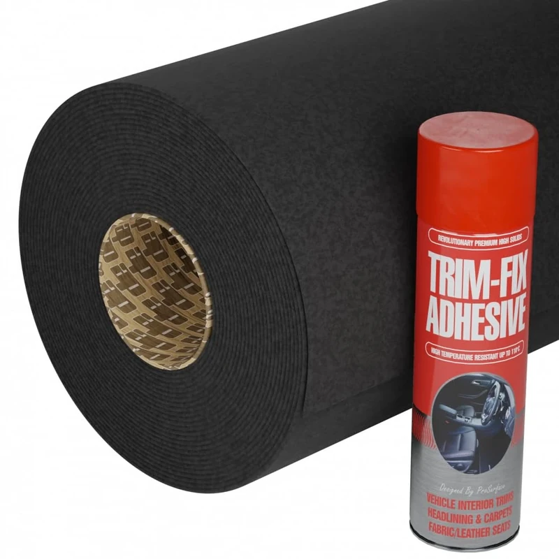 Anthracite Van Lining Carpet 4-Way Stretch 3 Metre Long with Glue