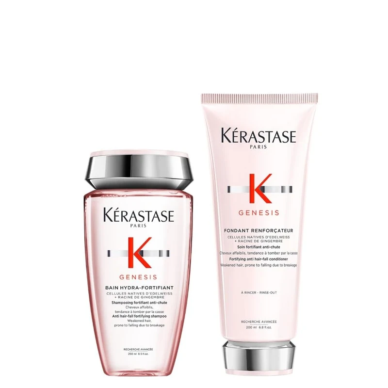 Kérastase Genesis Shampoo and Conditioner Set, Routine to Maintain Weakened Hair Prone to Breakage, Contains Anti-Hair-Fall Fortifying Shampoo and Conditioner, Duo Set