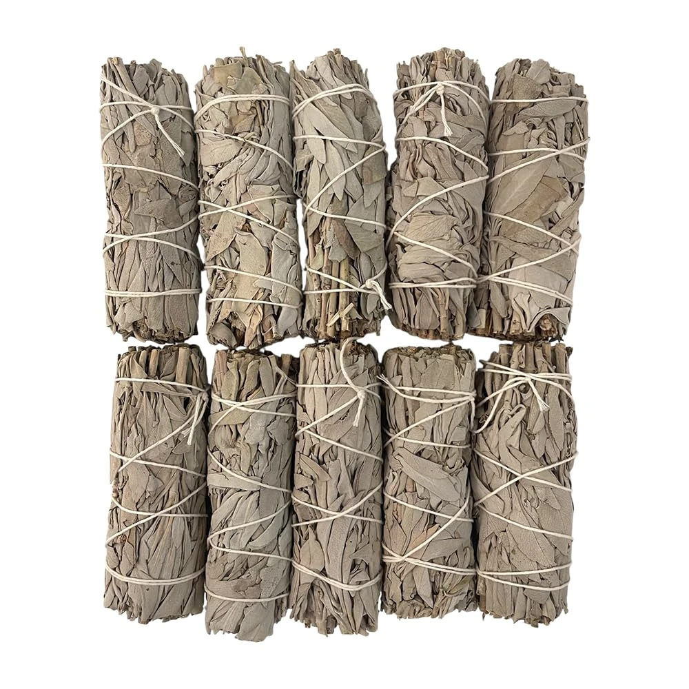 Wholesale White Sage Smudge Sticks, 4", 10 Pieces