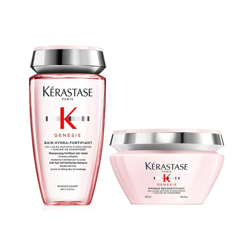 Kérastase Genesis, 2-Step Routine for Weakened Hair, Contains Nourishing and Fortifying Shampoo & Hair Mask