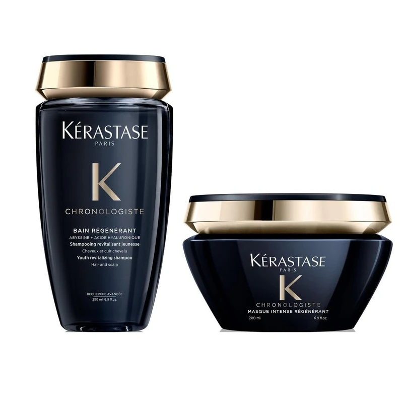 Kérastase Chronologiste, 2-Step Anti-Ageing Routine, Contains Youth Revitalising Shampoo & Intense Mask, Duo Set - Image 1