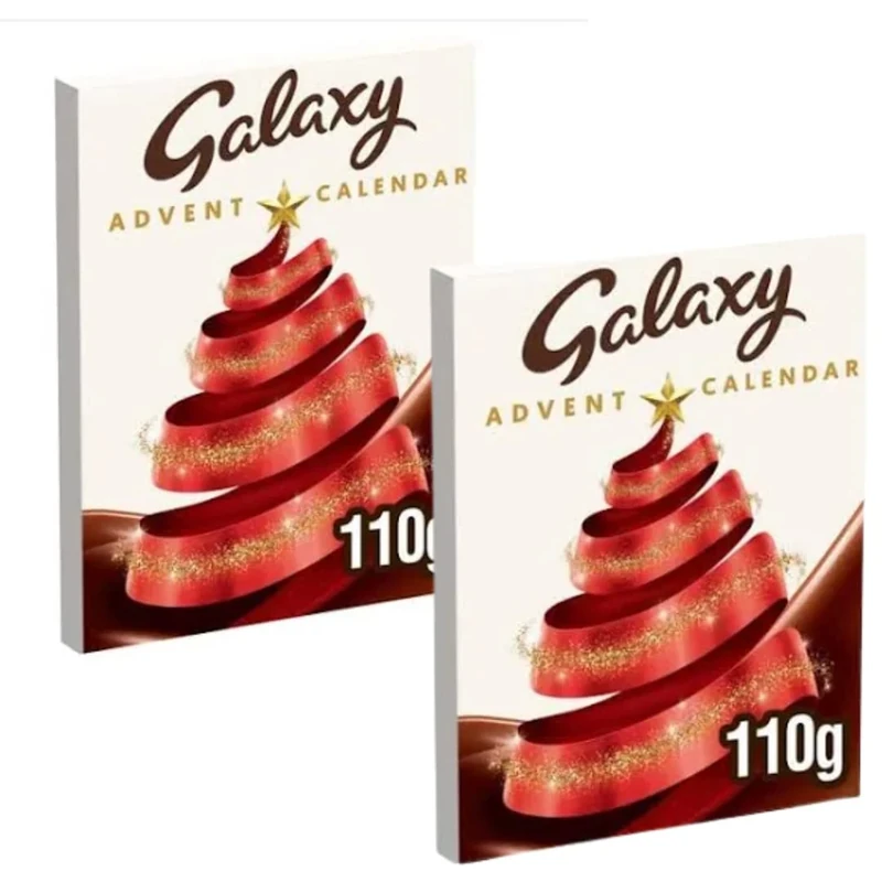 Chocolate Advent calendar For Kids & Adults - Galaxy Milk Chocolate Advent Calendar - 24 Days Countdown to Christmas - Chocolate Advent For Men Women Boys Girls Family