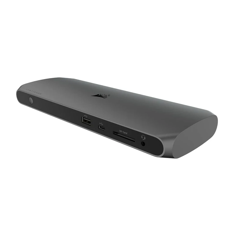 Corsair TBT100 DP Thunderbolt™ 3 Dock with DisplayPort - 2x DisplayPort 1.4 at up to 4K60-2x USB Type-C 10Gbps ports - 3x USB Type-A 5Gbps ports