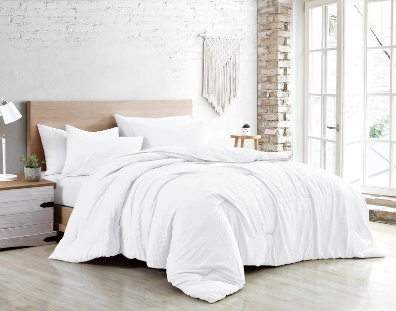 Jenny Sesal Bed Duvet Cover Set – Solid Colour – 100% Pure Cotton – Made in Italy Double – Single – Duvet Cover and Pillowcases Set (White, Queen Size)