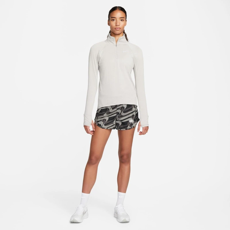 NIKE Therma-Fit Women's Running Top with Half Zip, Lt Iron Or/Reflective Silver, M