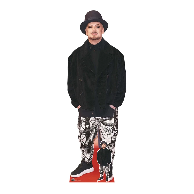 CS1042 Boy George Lifesize Cardboard Cutout With Mini Pop Star