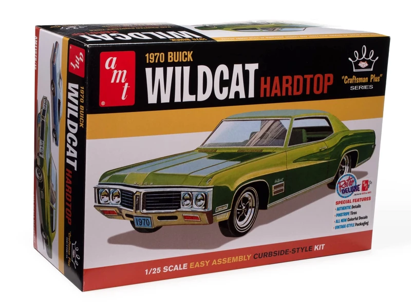 AMT AMT1379/12 1/25 1970s Buick Wildcat Hardtop Model Kit, Not Painted