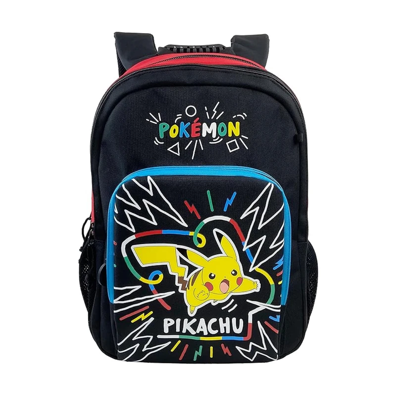 CYPBRANDS Unisex Kid's Mc-352-pk Pokemon Pikachu Trolley School Supplies Backpack Black Official Product (CyP Brands), Estandar