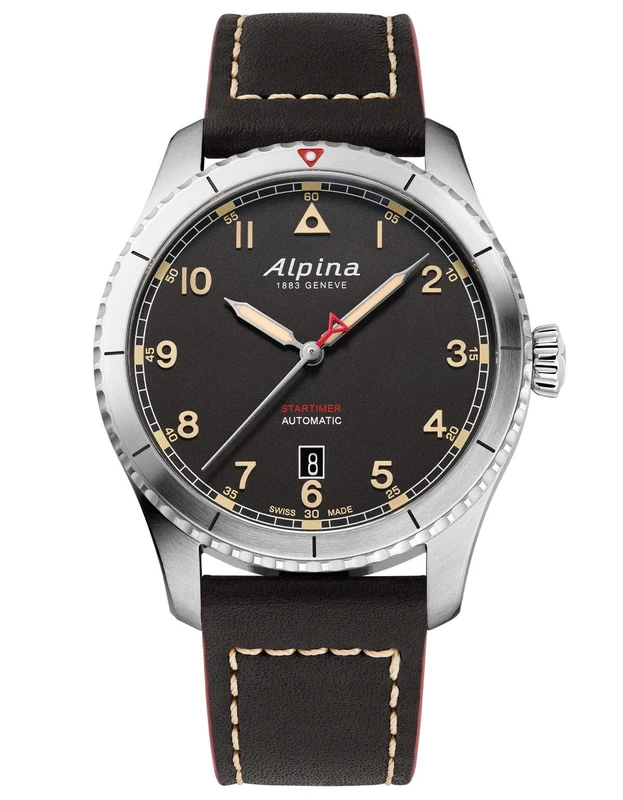 Alpina Men Automatic Analogue Watch Startimer Pilot Swiss Made