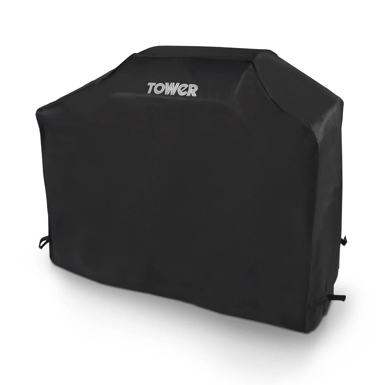 Tower Extra Large BBQ Cover - Heavy-Duty Waterproof & Windproof Outdoor Gas Grill Cover, Compatible with Weber, Char-Broil & Outback; UV Resistant, Black (H124.8 x W153 x D48cm)
