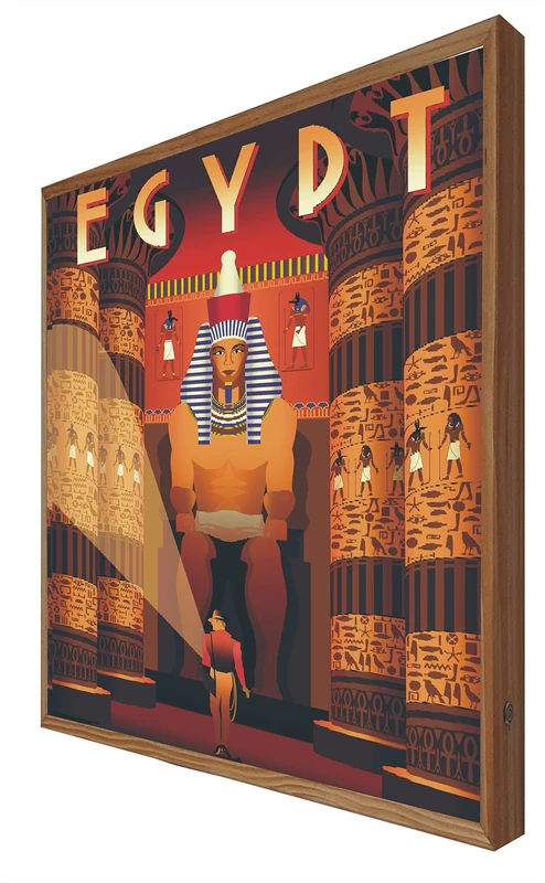 CCRETROILUMINADOS Egypt Backlit Wooden Frame - Travel Series