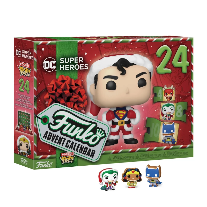 Funko Advent Calendar: DC 2023 - Superman - DC Comics - 24 Days Of Surprise - Collectable Vinyl Mini Figures - Mystery Box - Gift Idea - Holiday Xmas for Girls, Boys & Kids - Christmas Countdown