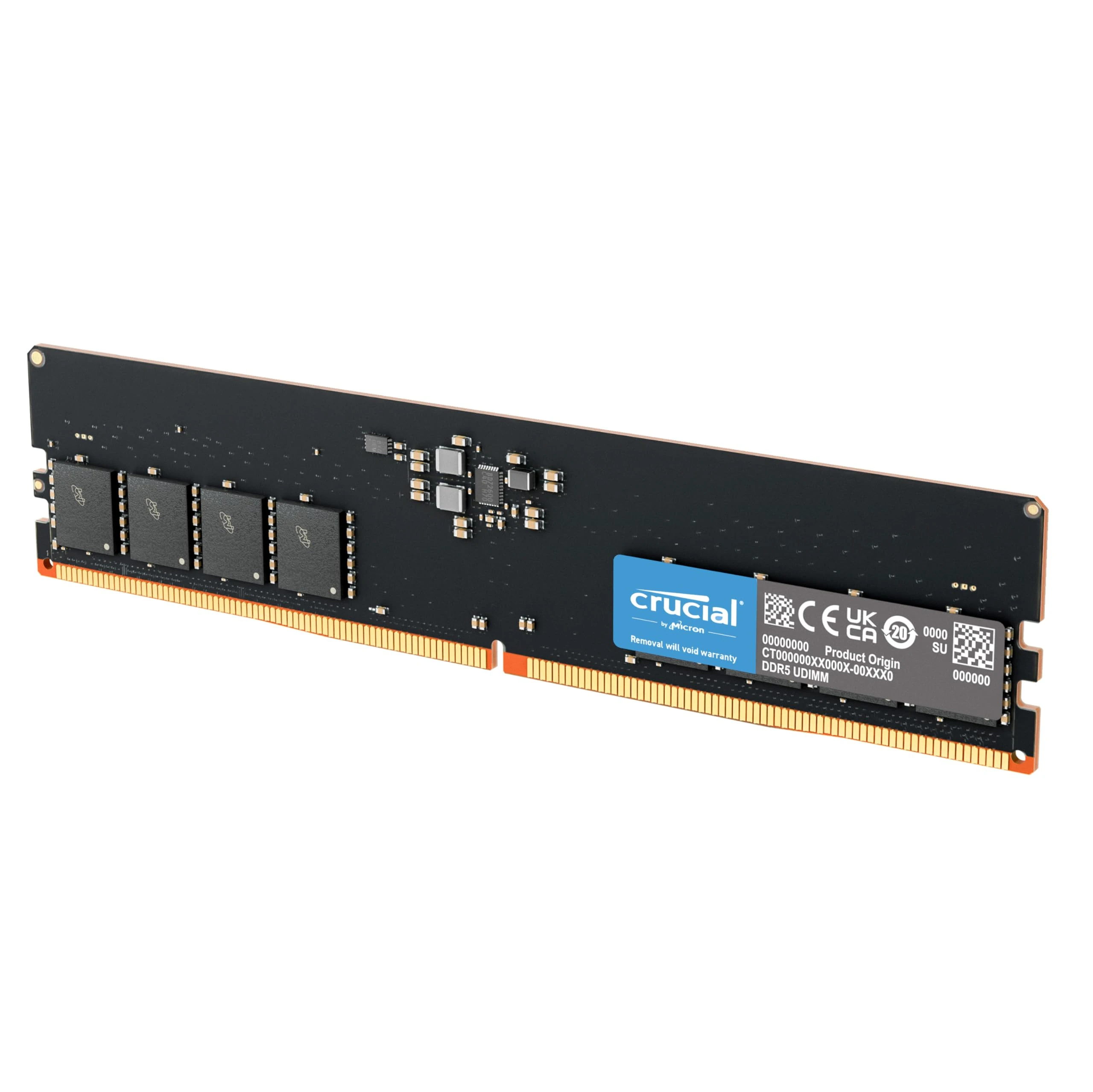 Crucial DDR5 RAM 16GB 5600MHz, Desktop Computer Memory, (or 5200MHz, 4800MHz) CL46 - CT16G56C46U5