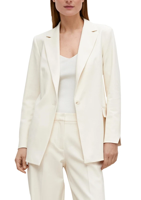 comma Women's Blazer, 0700 Cream, 16