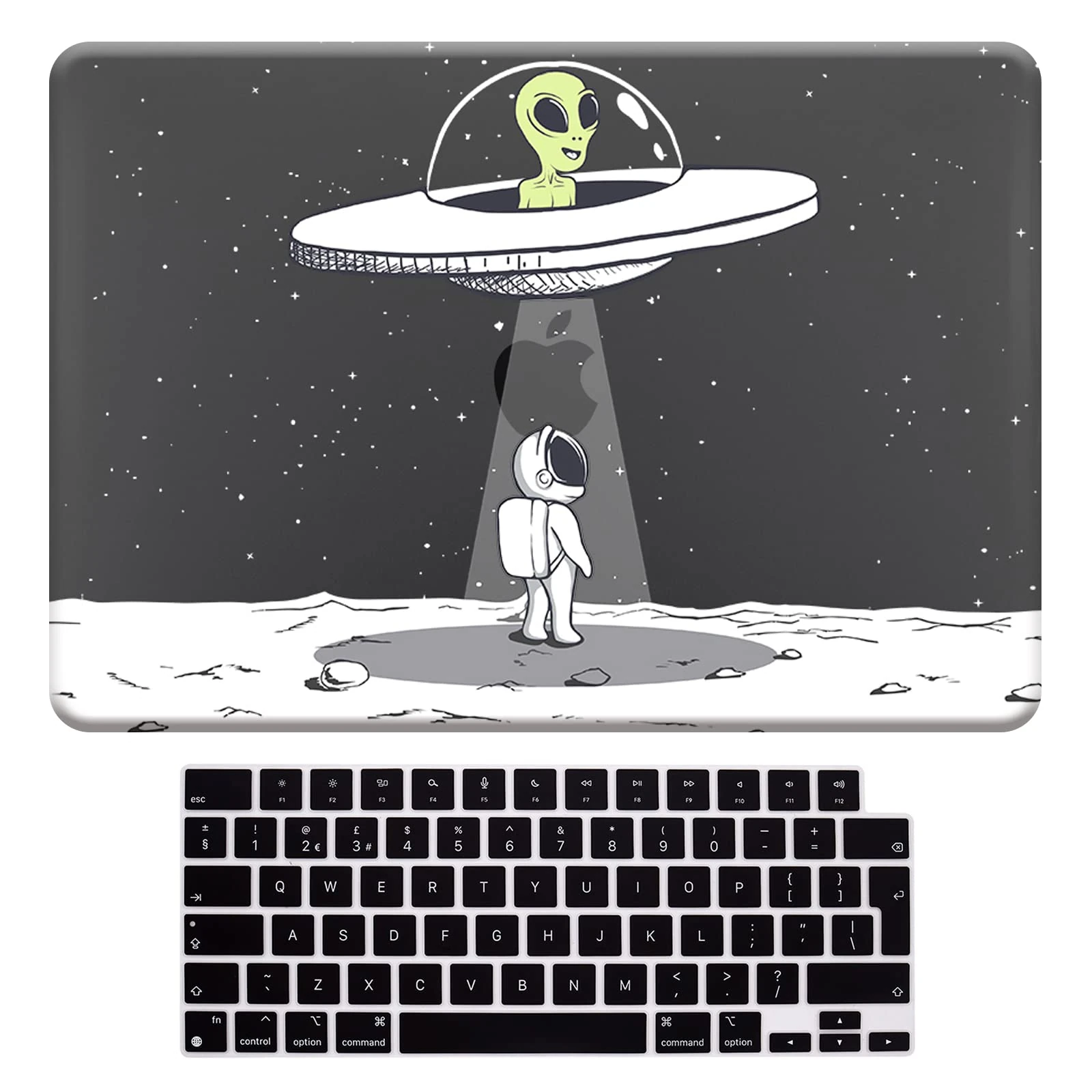 BYCeKe Compatible for M4 MacBook Air 13.6 inch Case 2025 2024 2023 2022 A3240 A3113 A2681 M2 M3 Chip, Slim Plastic Hard Shell Protective Case & Keyboard Cover for MacBook Air 13 inch M3 Case, Aliens