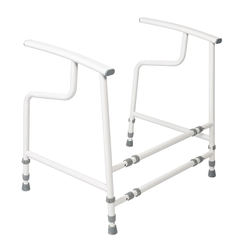 NRS Healthcare Nuvo, Contemporary, Open Backed, Width and Height Adjustable, Toilet Safety Frame