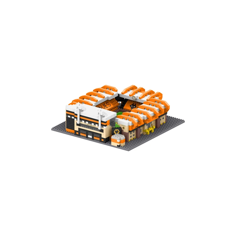 FOCO Officially Licensed Wolverhampton Wanderers FC Molineux BRXLZ Mini Stadium 3D Bricks Construction Toy Model