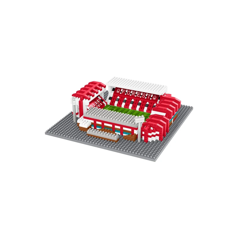 FOCO Officially Licensed Nottingham Forest FC The City Ground 3D Bricks Mini BRXLZ Football Stadium Construction Set - Premier League Model - 835 Pieces - Ages 12+ - Sports Merchandise