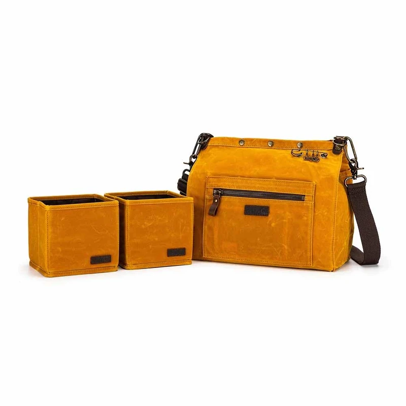 Della Q - Makers Canvas 3-in-1 Yellow (32x15x28cm) Rucksack Bag - 1 Piece