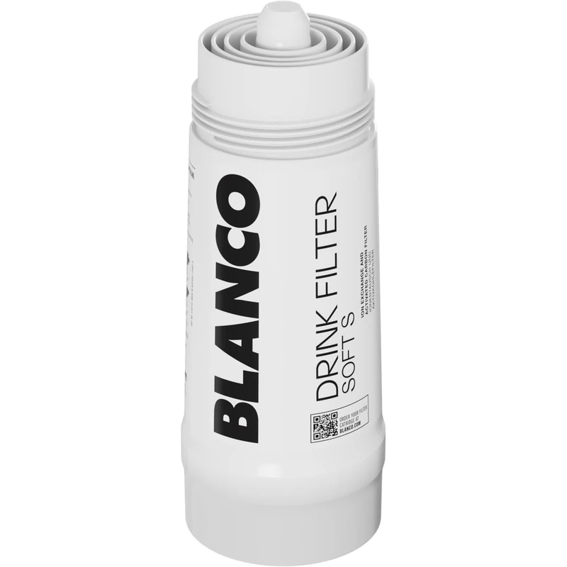 BLANCO Drink Filter Soft S | Less limescale. More Taste. | Suitable for: Drink.soda & Choice.All | Anti-Lime Filter Cartridge | Optimises Drinking Water | Filter Capacity: 670 litres at 12 °dTH