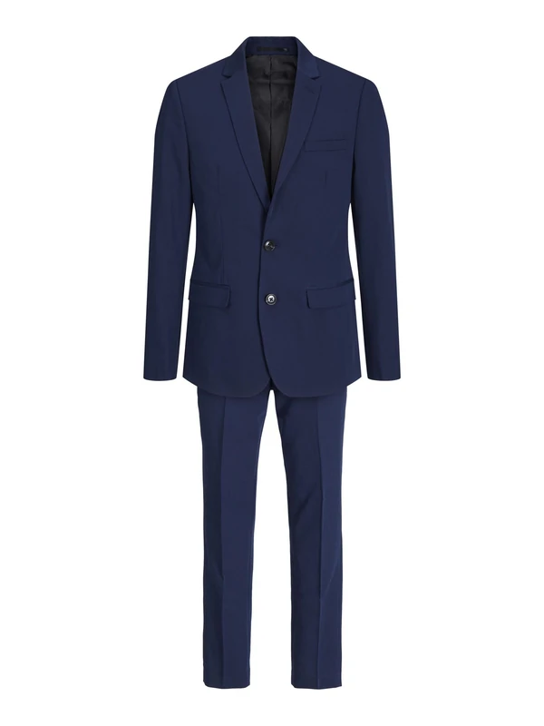 JACK & JONES Boy Single Breasted Blazer and Trousers JPRSOLAR Suit Junior, Medieval Blue, 158
