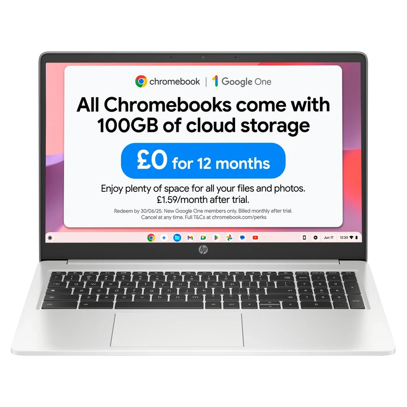 HP Chromebook 15a-na0000sl, Intel Celeron N4500, 8GB RAM LPDDR4, 128GB eMMC, 15.6-inch HD Display, IPS, Anti-Glare Graphics Card Intel UHD 600, WLAN, HD Webcam, ChromeOS, Rose Gold
