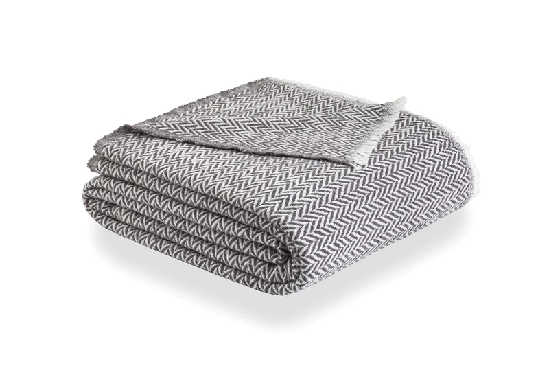 Todocama - Extra Soft Cotton Throw, Four Seasons, Multipurpose Sofa Quilt, Plaid for Bed, Foulard Blanket, Bed Cover, Sofa Cover, Dark Grey, PRCMAMSGROS, 230 x 240 cm