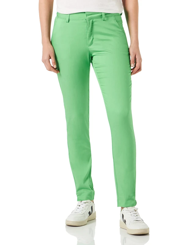 Kaffe Women's Kalea Chino Pant Pants, Poison Green, 34