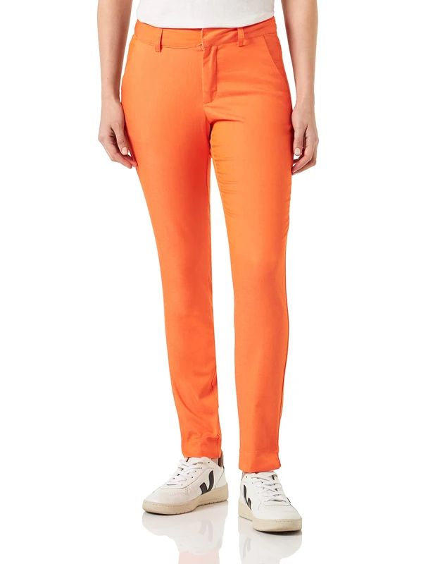 Kaffe Women's Kalea Chino Pant Pants, Vermillion Orange, 34