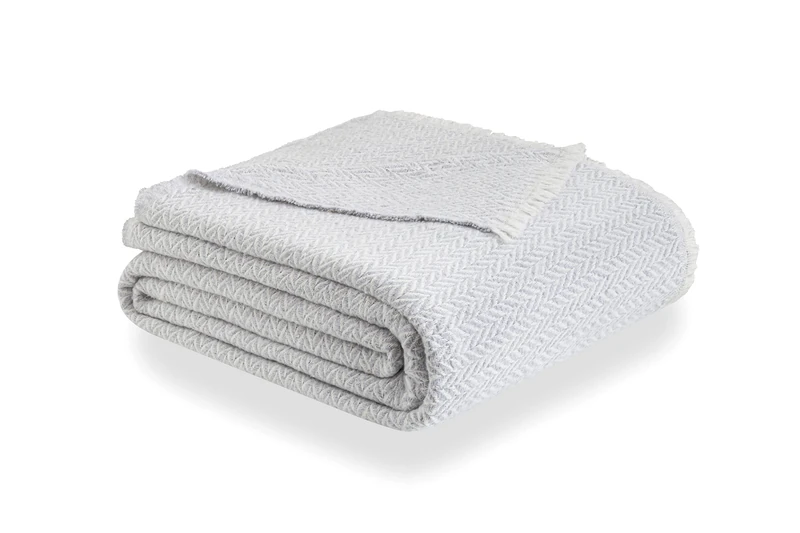 Todocama - Extra Soft Cotton Blanket, Four Seasons, Multipurpose Sofa Quilt, Plaid for Bed, Foulard Blanket, Bed Cover, Sofa Cover, PRCMAMSGRCL, Light Grey, 230 x 240 cm