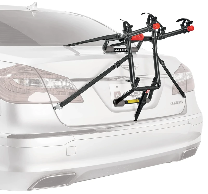 Allen Sports Deluxe+ 2-Bike Trunk Mounted Carrier, Model QS2, Black