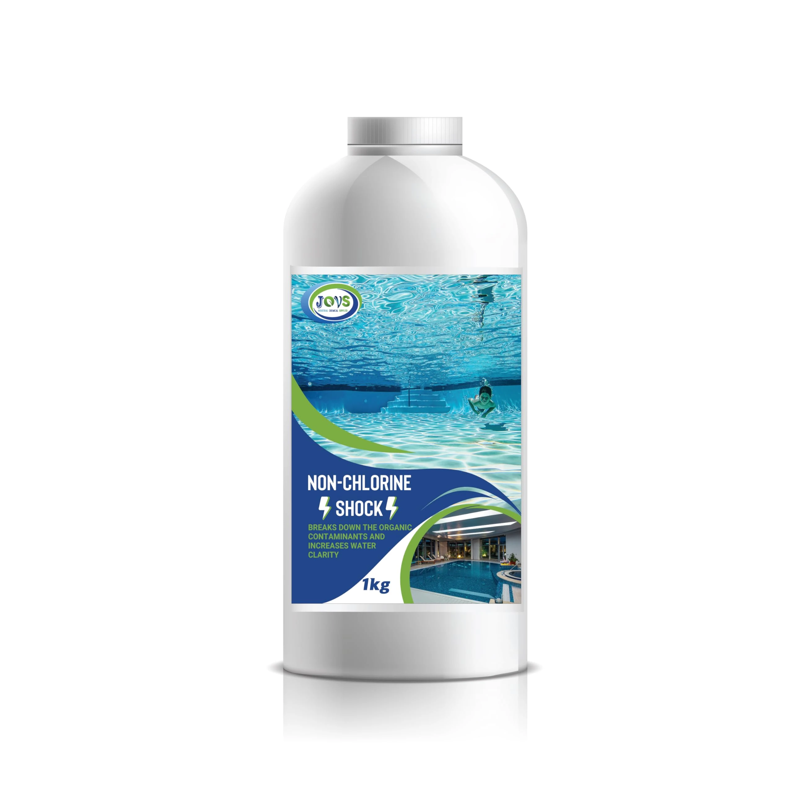 JOVS Non-Chlorine Shock 1kg - Spa & Pool Treatment - Chlorine-Free Water Clarifier, Odorless & Irritation-Free, Compatible with Bromine & Chlorine Systems, Pool & Hot Tub Maintenance Essential.