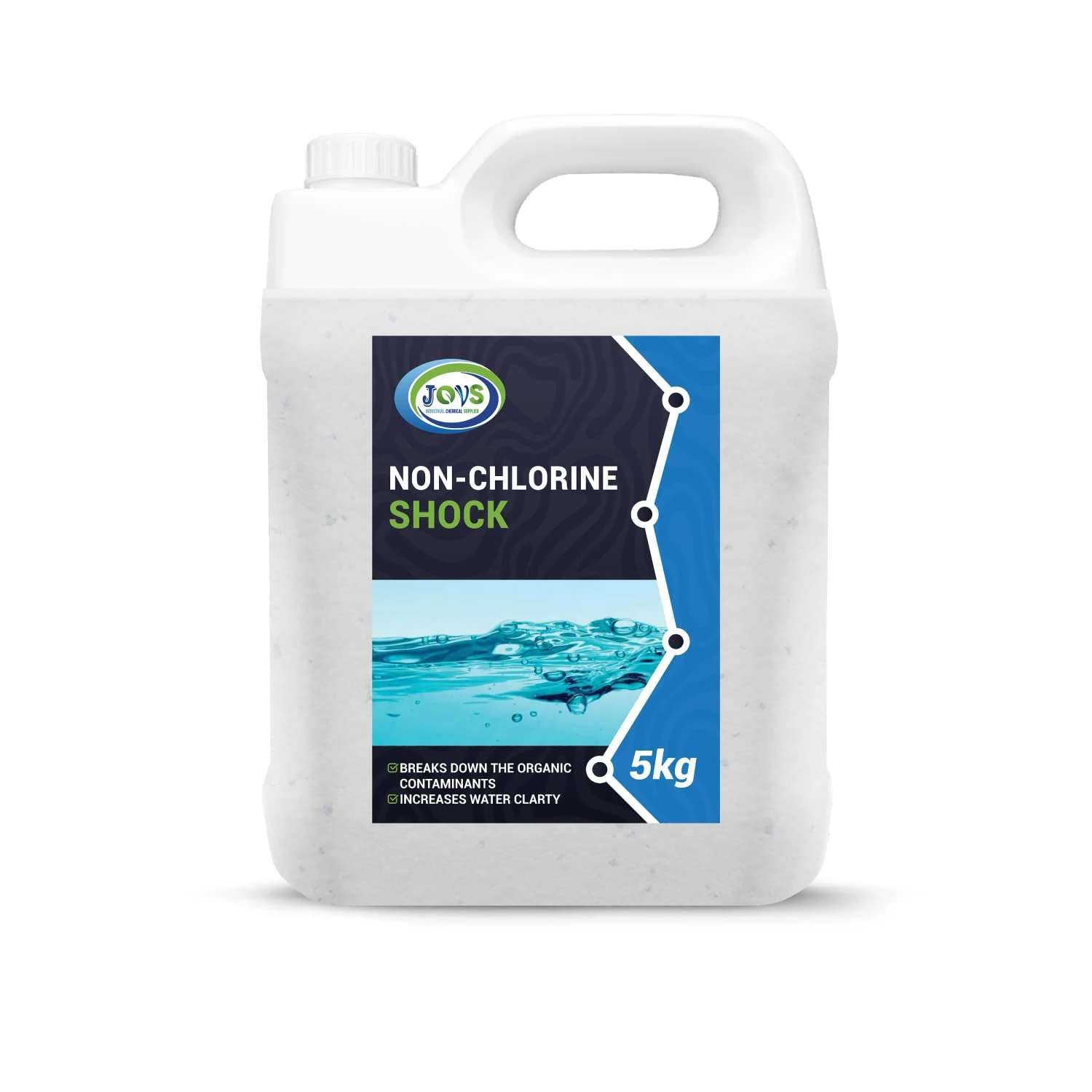 JOVS Non Chlorine Shock 5kg - Spa Treatment for Hot Tubs & Swimming Pools - Water Clarifier, Paddling Reducer, Cleaner, and Pool Maintenance Essential - Included Pool Chemicals.