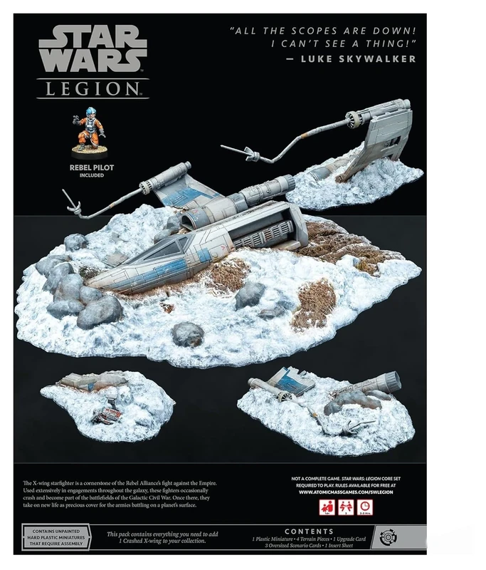 Atomic Mass Games Star Wars Legion Crashed X-Wing Terrain