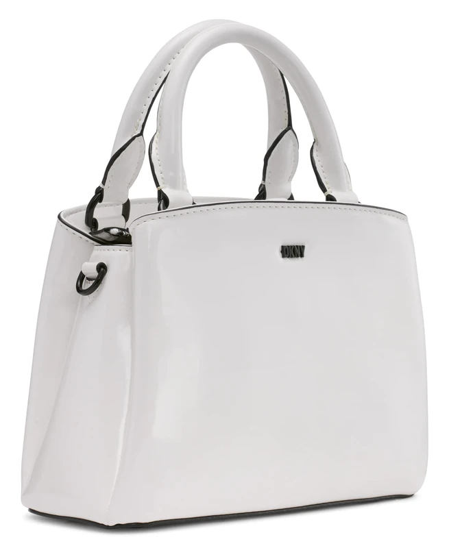 DKNY Women's Paige Small Satchel, Optic White, S