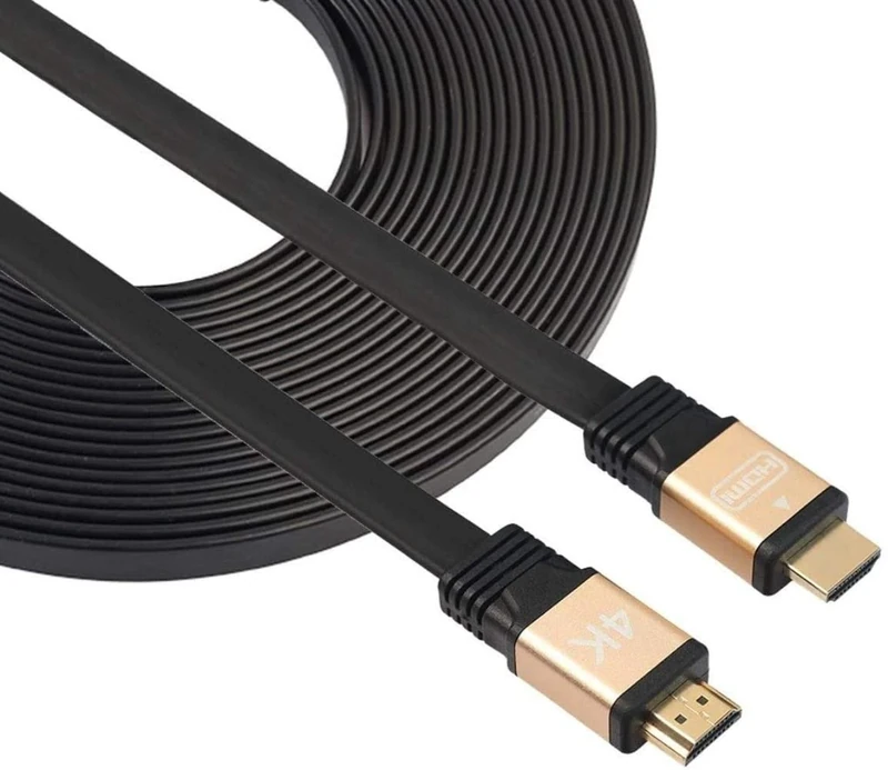 XCC HDIM Cable HDMI Cable Flat Cable HD Cable Version 2.0 4K Ultra-clear Picture Data Cable Anti-interference And Lossless (Size : 3m)