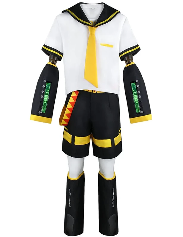 Bleoavre Vocaloid02 Kagamine Rin Cosplay Kagamine Len Costume Halloween Uniform Outfit (Men, S)