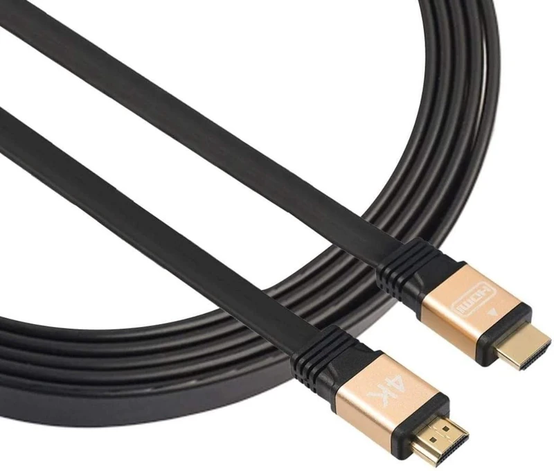 XCC HDIM Cable HDMI Cable Flat Cable HD Cable Version 2.0 4K Ultra-clear Picture Data Cable Anti-interference And Lossless (Size : 5m)